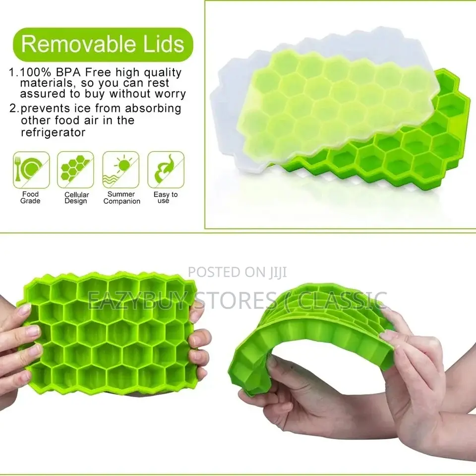 Silicone,Ice Cube Moulds Maker 37 Cavity Silicon Ice Tray