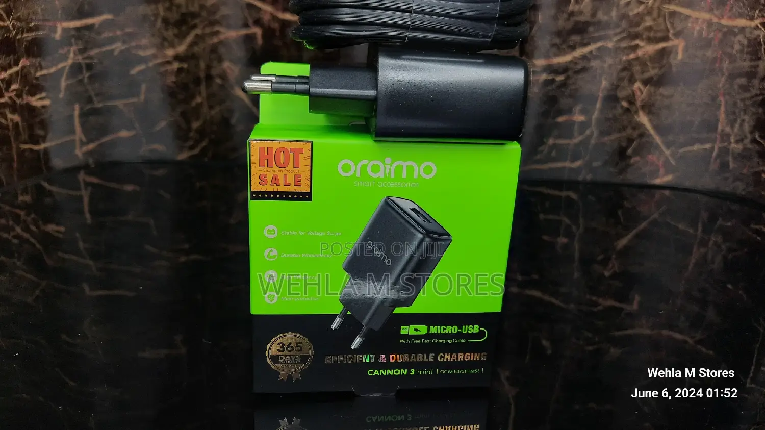 Oraimo Cannon 3 Mini Android Charger