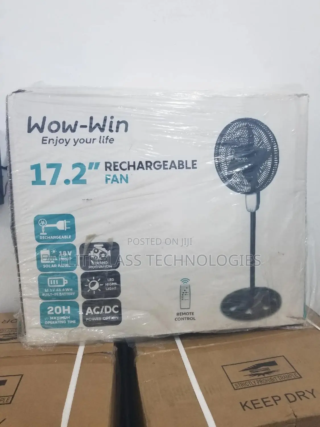 Best Wow-Win Rechargeable Fan(17.2").