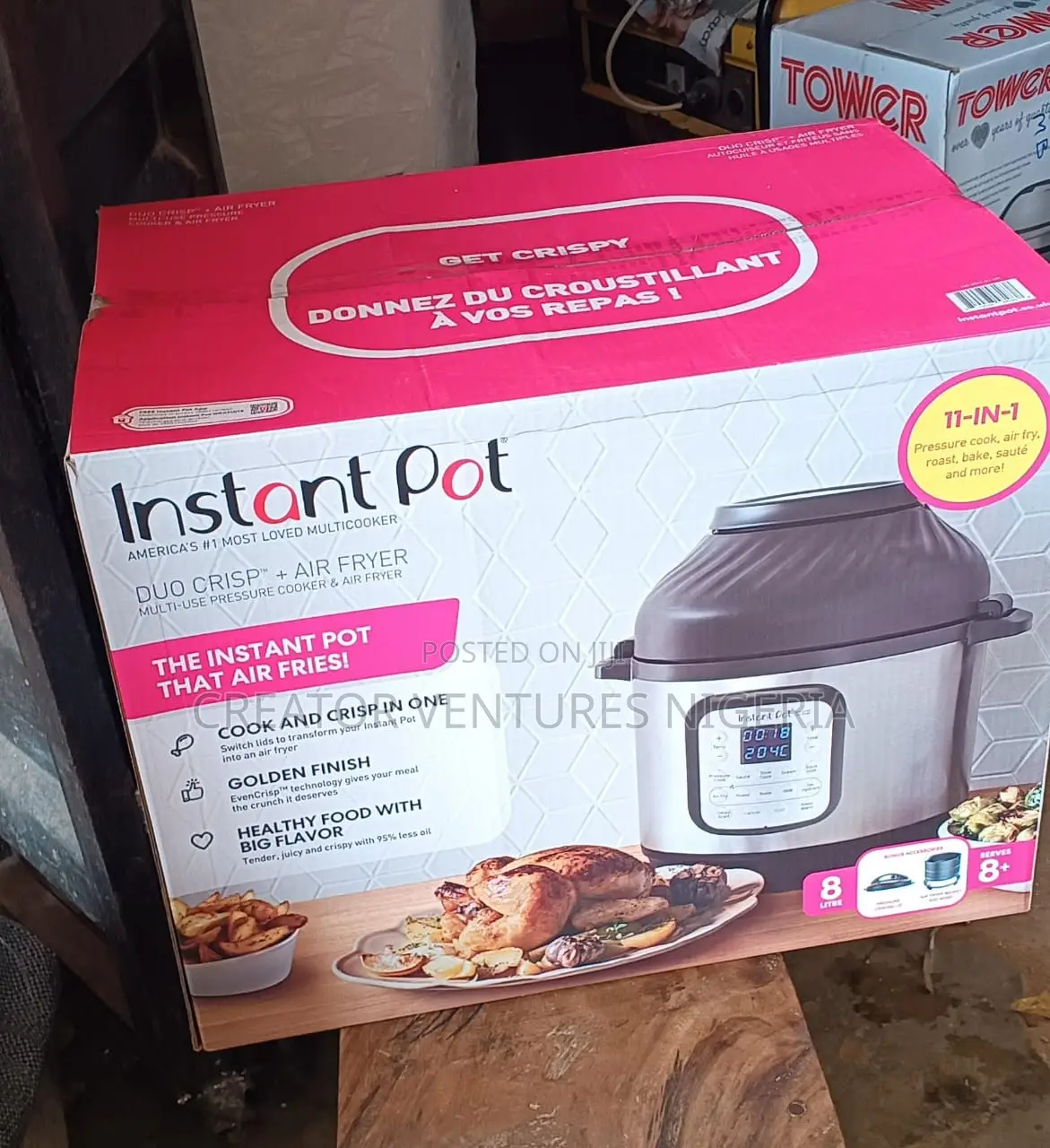 Air Fryer Instant Pot 11 in 1 Pressure Cooker,Roast,Bake,Etc