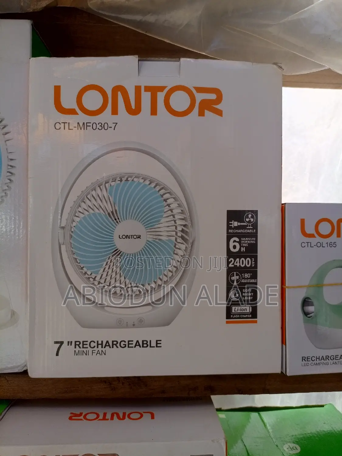 Lontor Rechargeable Table Fan