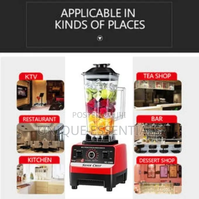 Heavy Duty Silver Crest Multi High Power Blender - 4500watts
