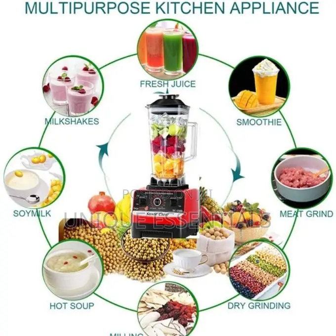 Heavy Duty Silver Crest Multi High Power Blender - 4500watts