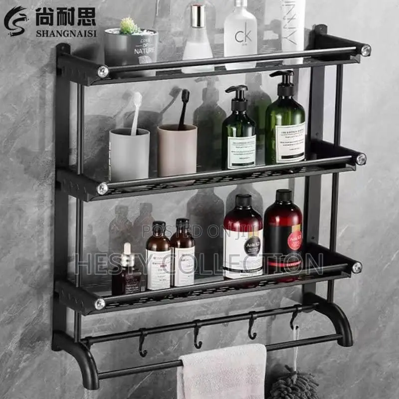 Wall Mounted 3 Step Multipurpose Bathroom Kitchen Steel Rack