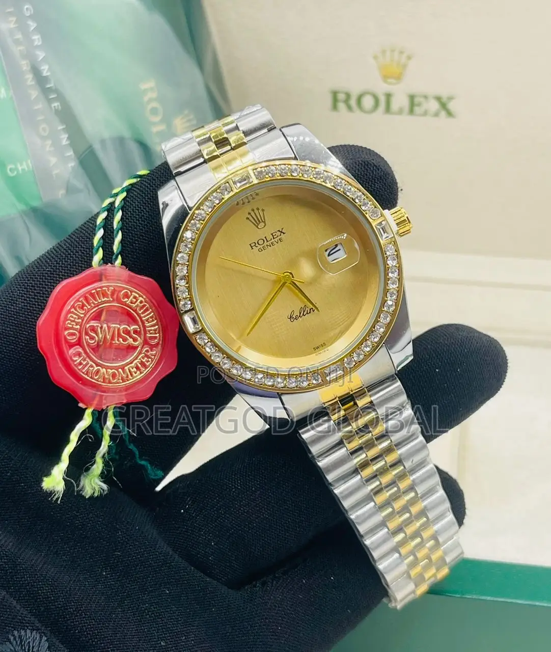 Rolex Chain Stock Wristwatch for Ladies