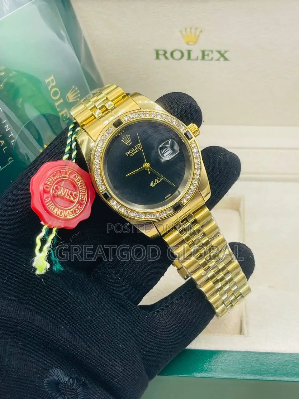 Rolex Chain Stock Wristwatch for Ladies