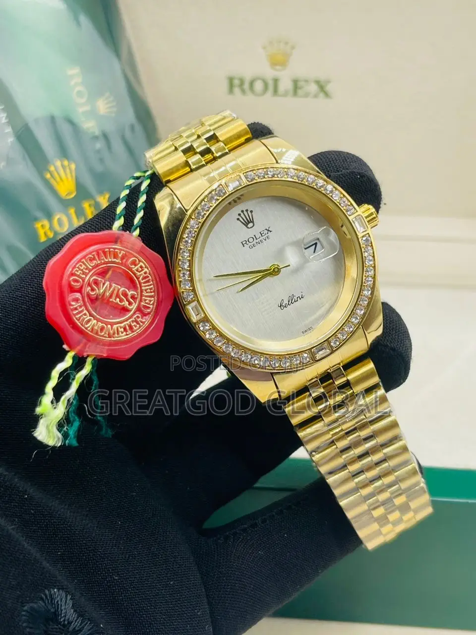 Rolex Chain Stock Dated Quality Wristwatch for Ladies