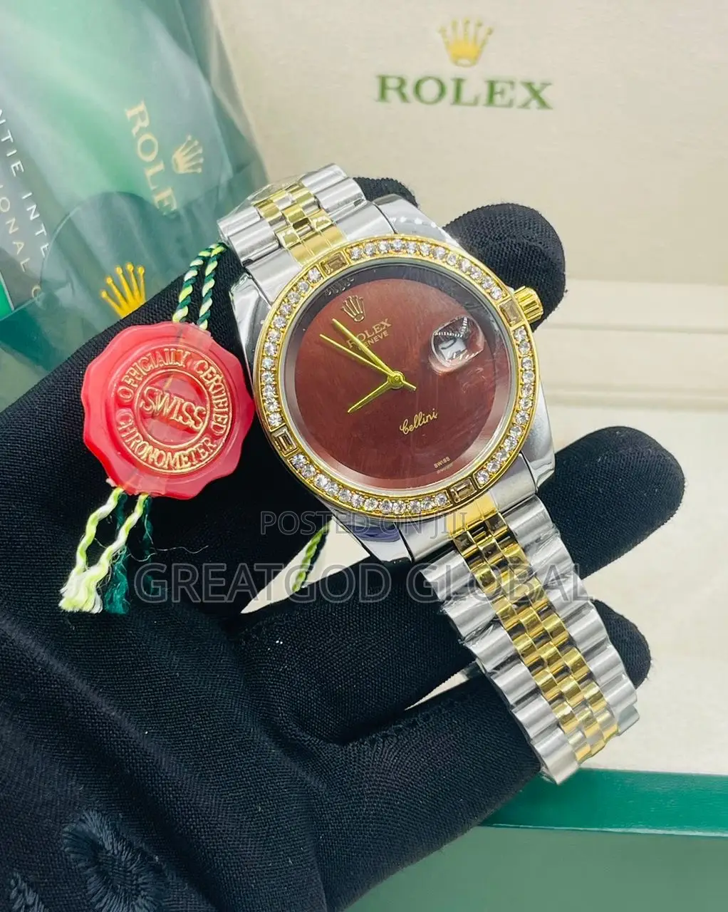 Rolex Chain Stock Dated Quality Wristwatch for Ladies