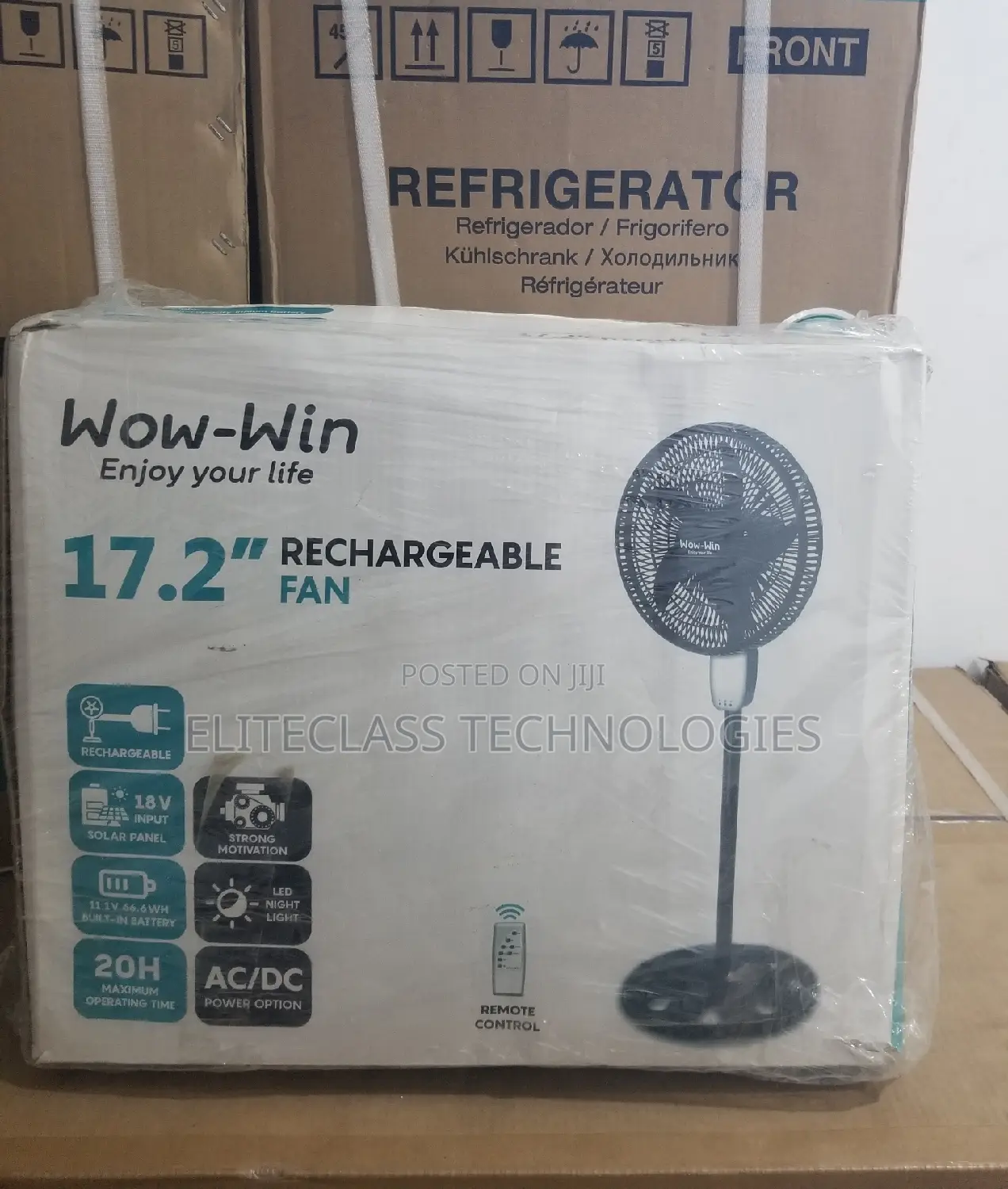 Smart Wow-Win Rechargeable Fan 17.2".