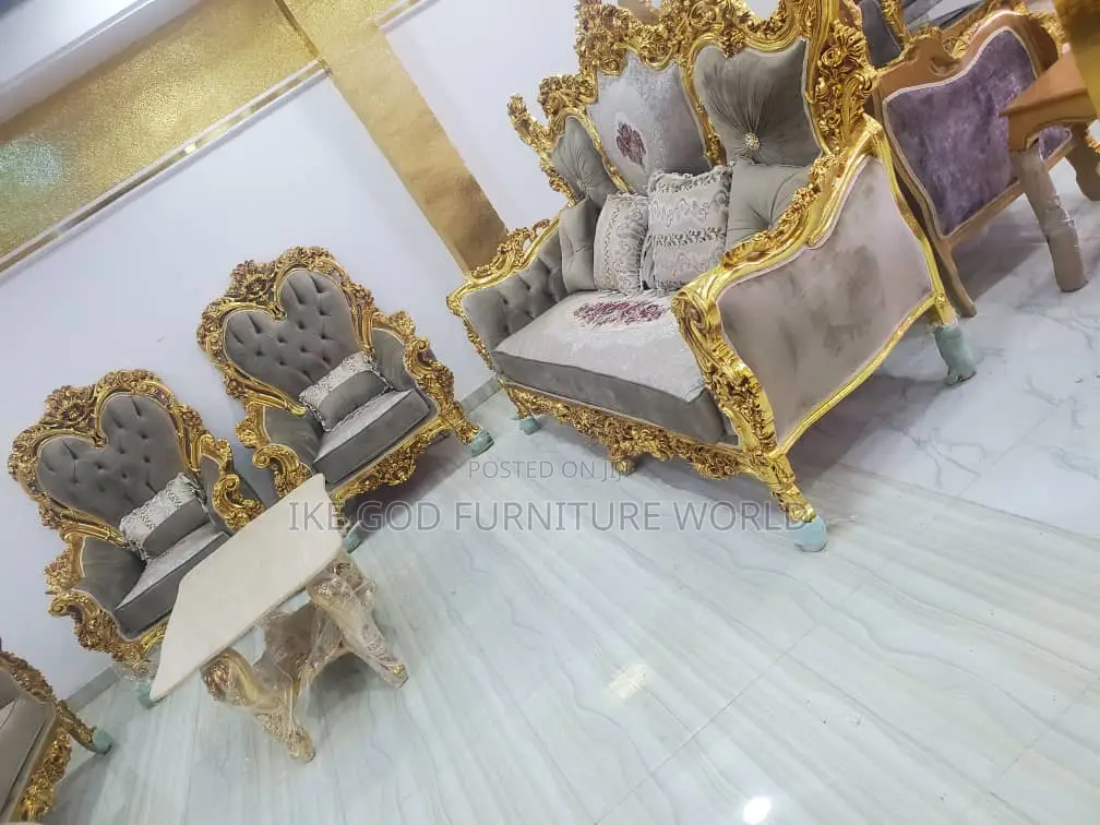 8seater Imported Turkish Royal Fabric Sofa Chair Complete Se