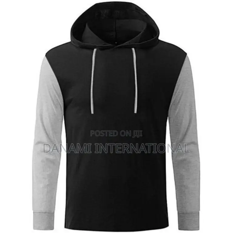Danami Long Contrast Sleeve Hooded T-Shirt