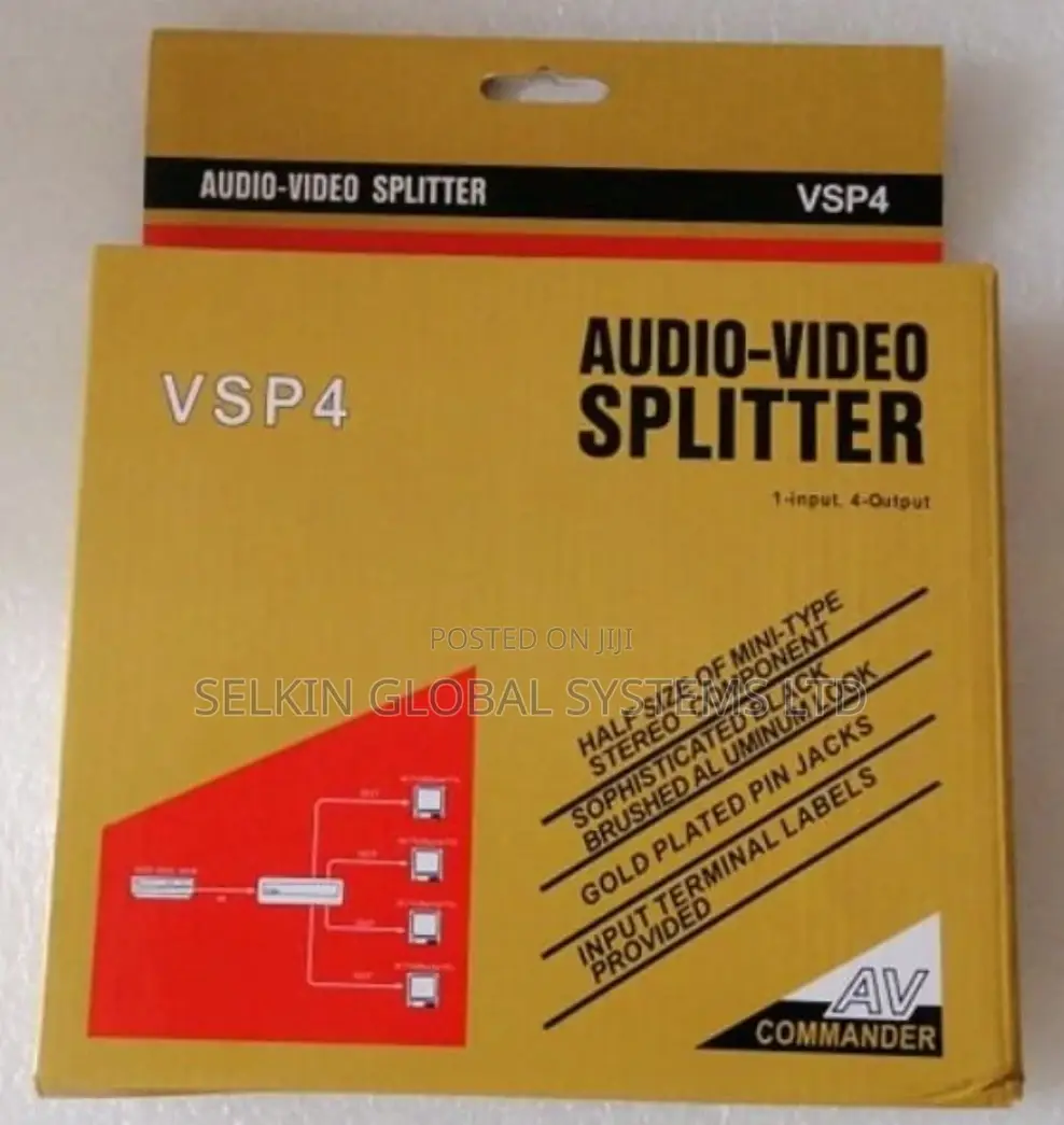 4 Port Av Audio-Video Splitter