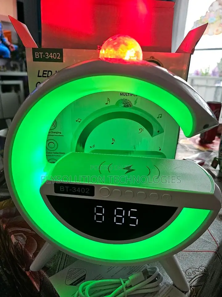 Bt-3402 Wireless Charging Multicolour Speaker