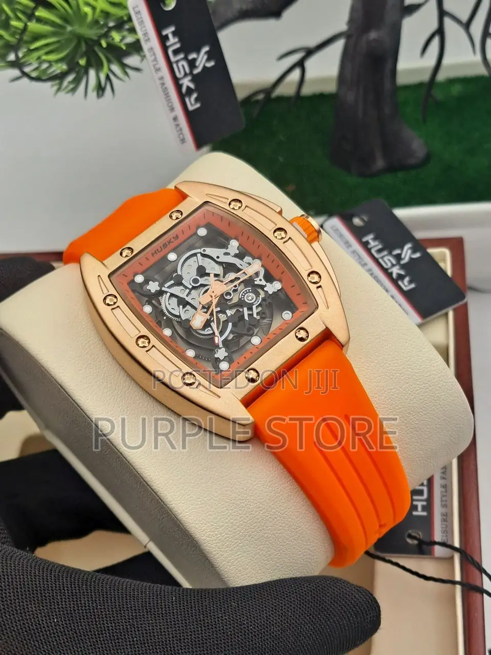 Husky Transparent Dial Wristwatch