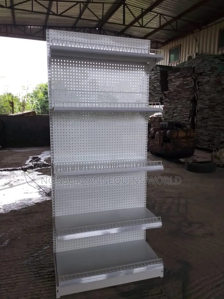 White Colour Single Sided 7 Feets Tall Supermarket Shelves