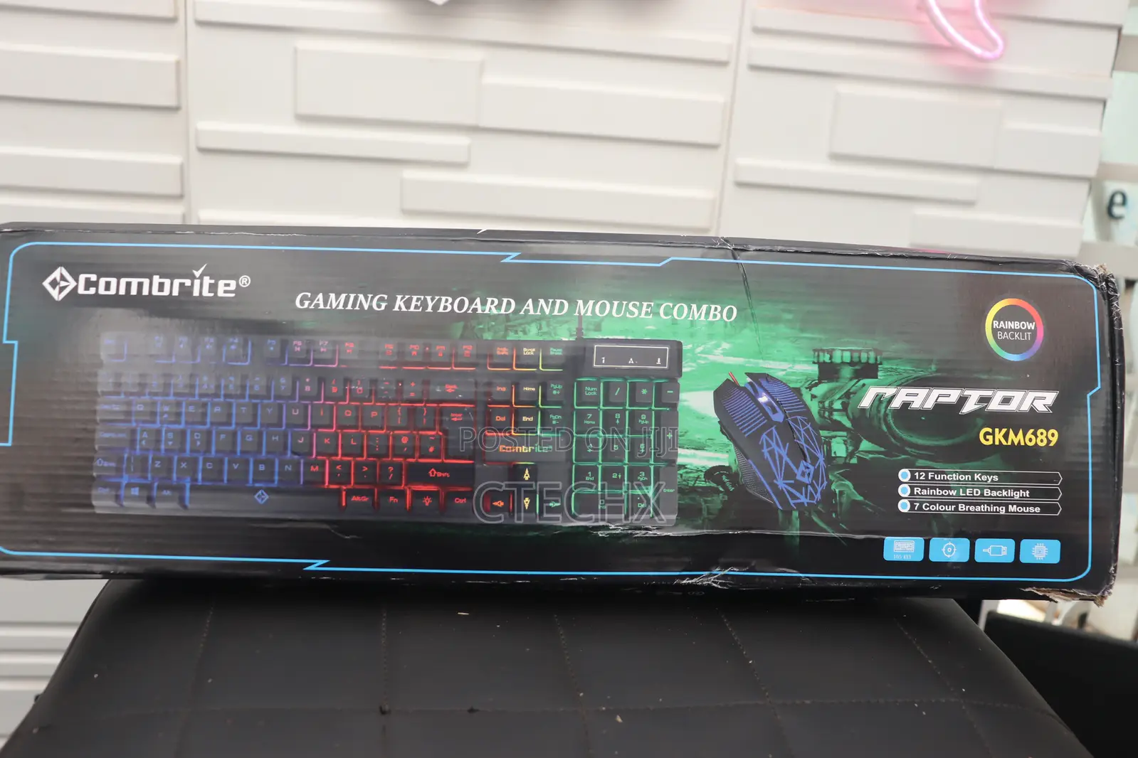 Combrite Raptor Gaming Keyboard and Mouse Set With Mouse Pad
