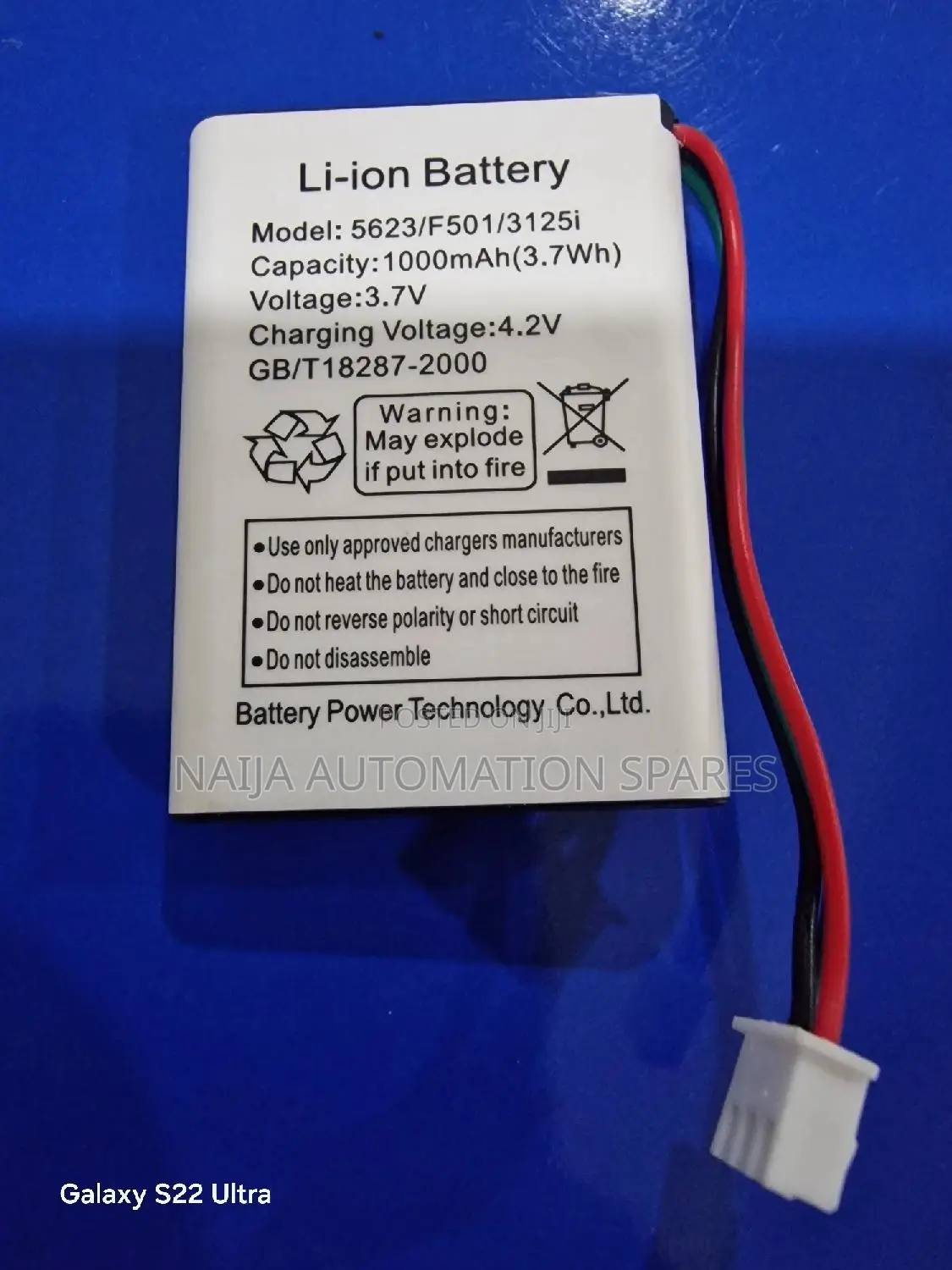 Desktop Telephone Rechargeable Battery 3.7V