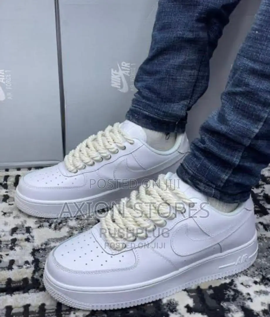 High Quality Nike Air Force 1 Sneakers With Big Laces