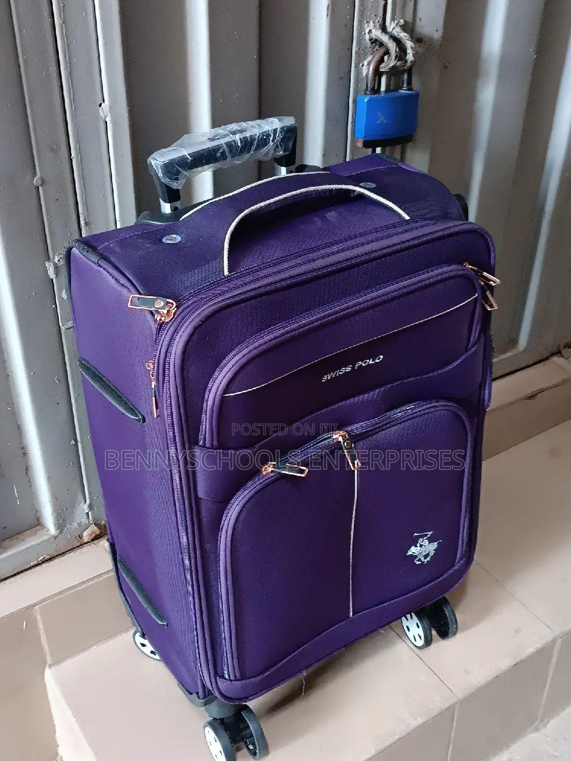 Small Purple Swiss Polo Travelling Luggage Box