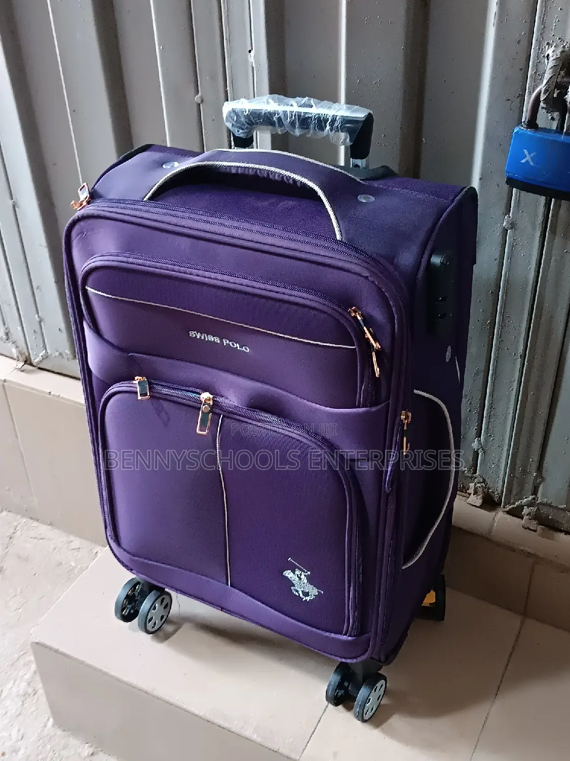 Small Purple Swiss Polo Travelling Luggage Box