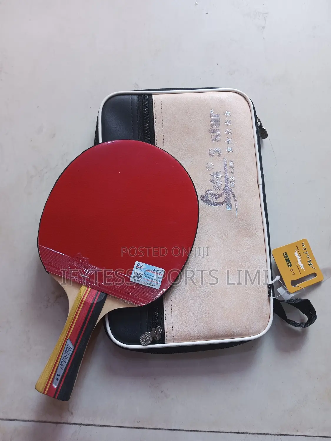 Malin 5 Star Table Tennis Bat With Case .