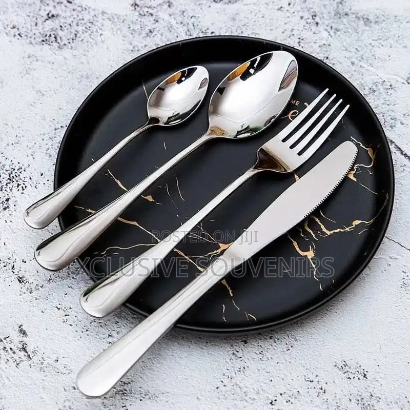 25pcs Silver Flatware Cutlery Set