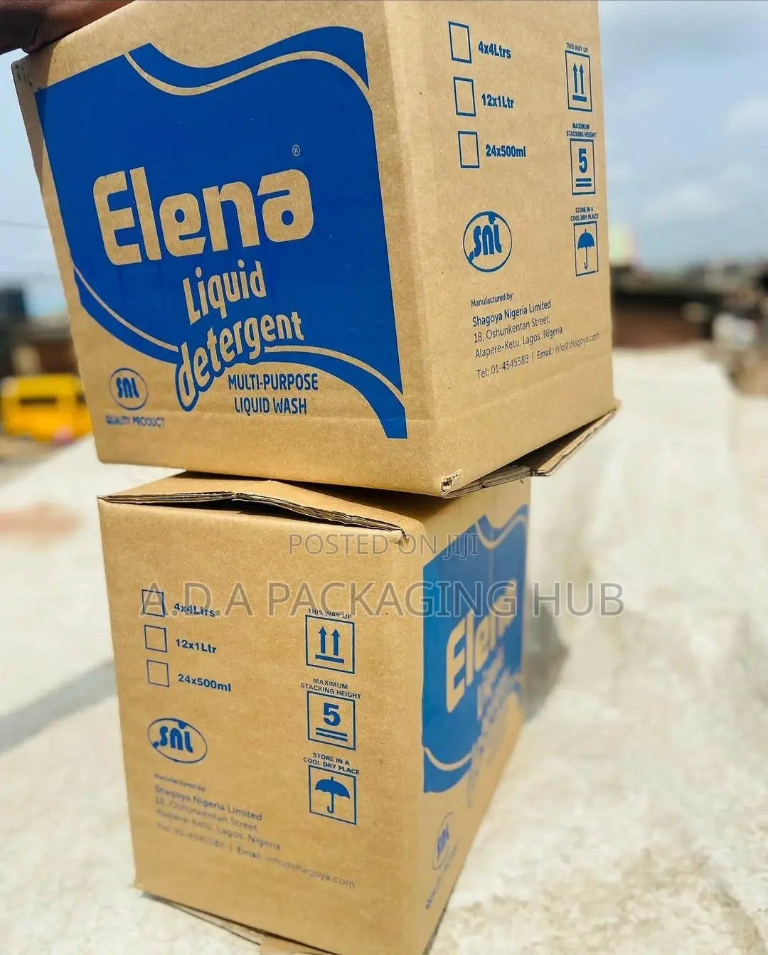 Corrugated Carton Box With Single Colour Printing( Blue)