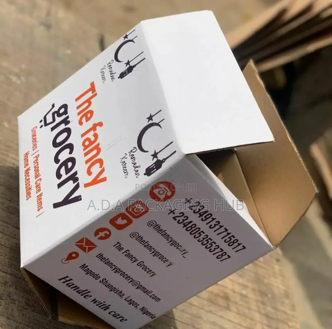 White Carton Boxes With 2 and Single Colour Branding