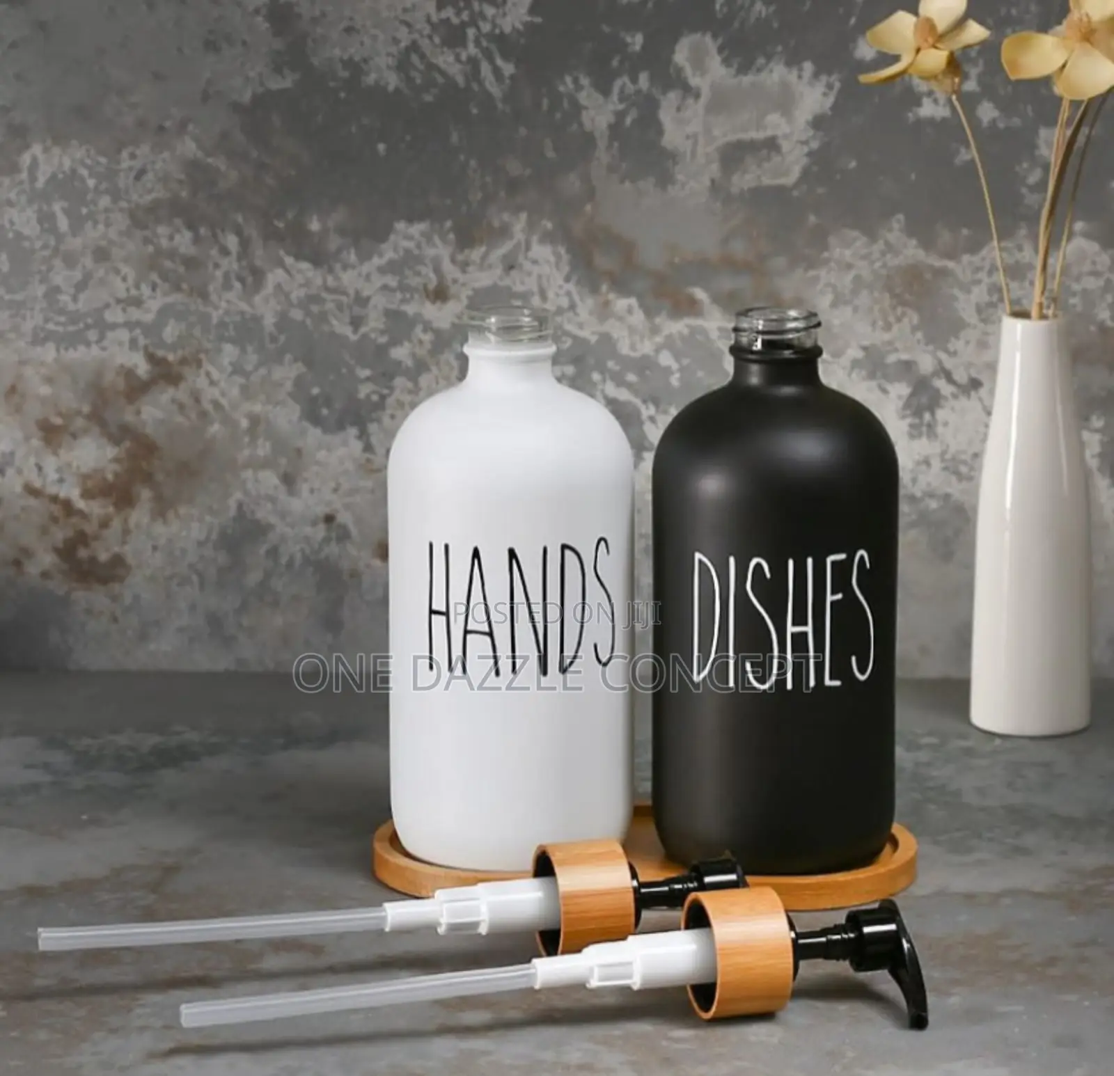 2pcs Ceramic Hand And Dish Soap Dispenser