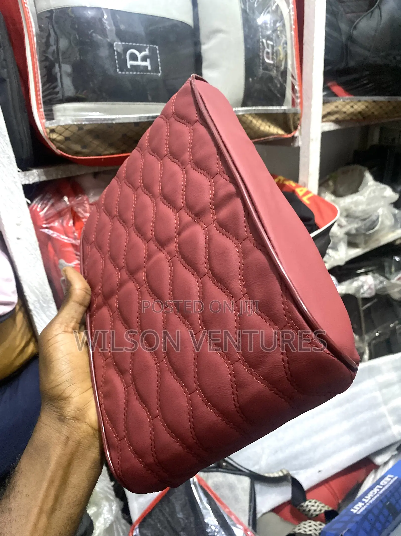 Red Color Car Arm Rest Cover