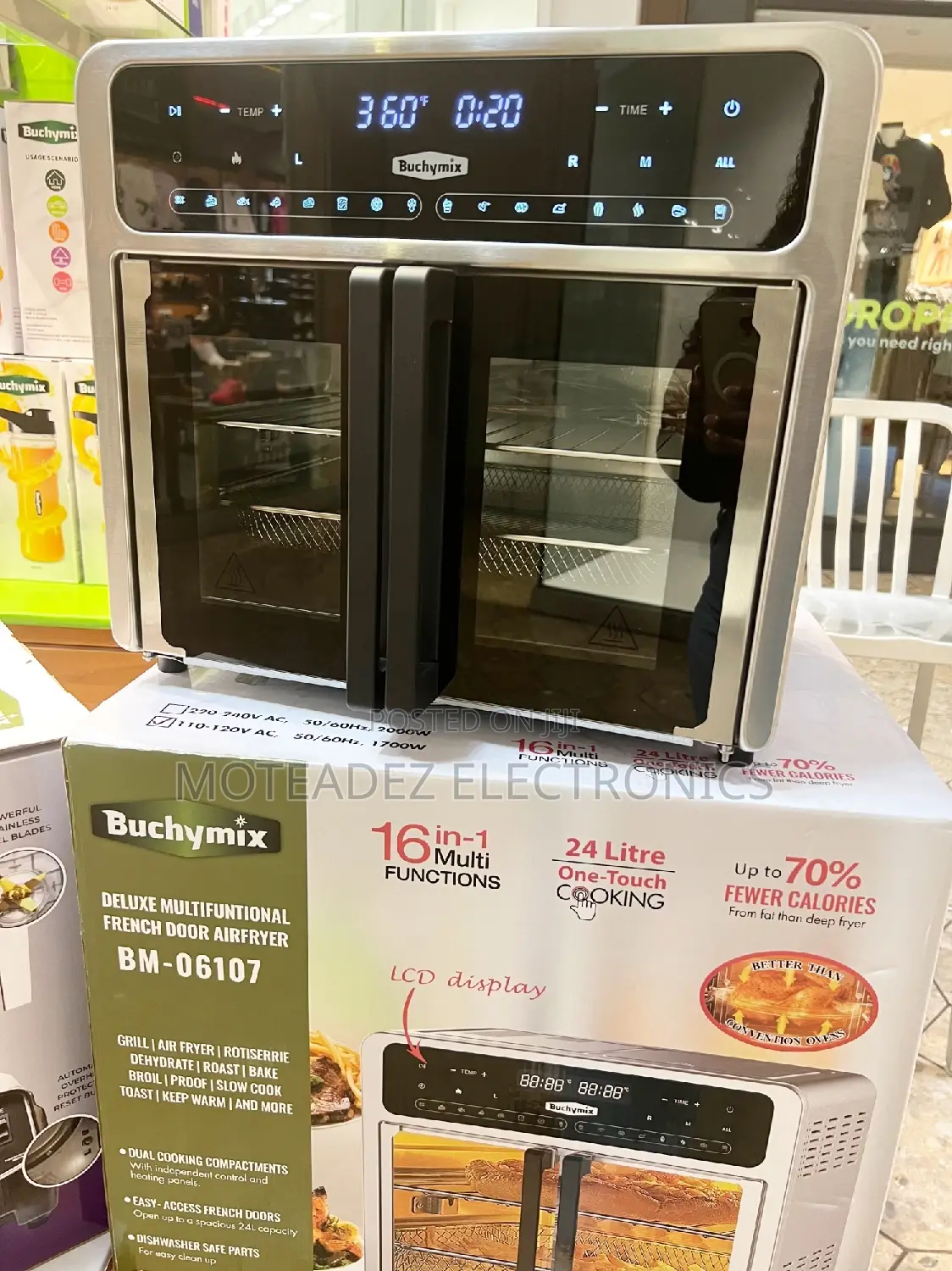 Buchymix 28l (11in1) Double Compartment French Door Air Fryer Oven