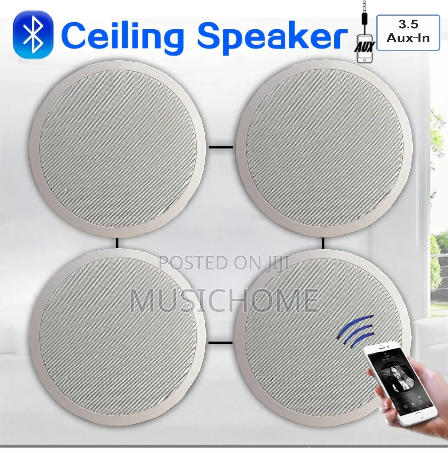4CH Bluetooth Ceiling Speaker One Active and Passive