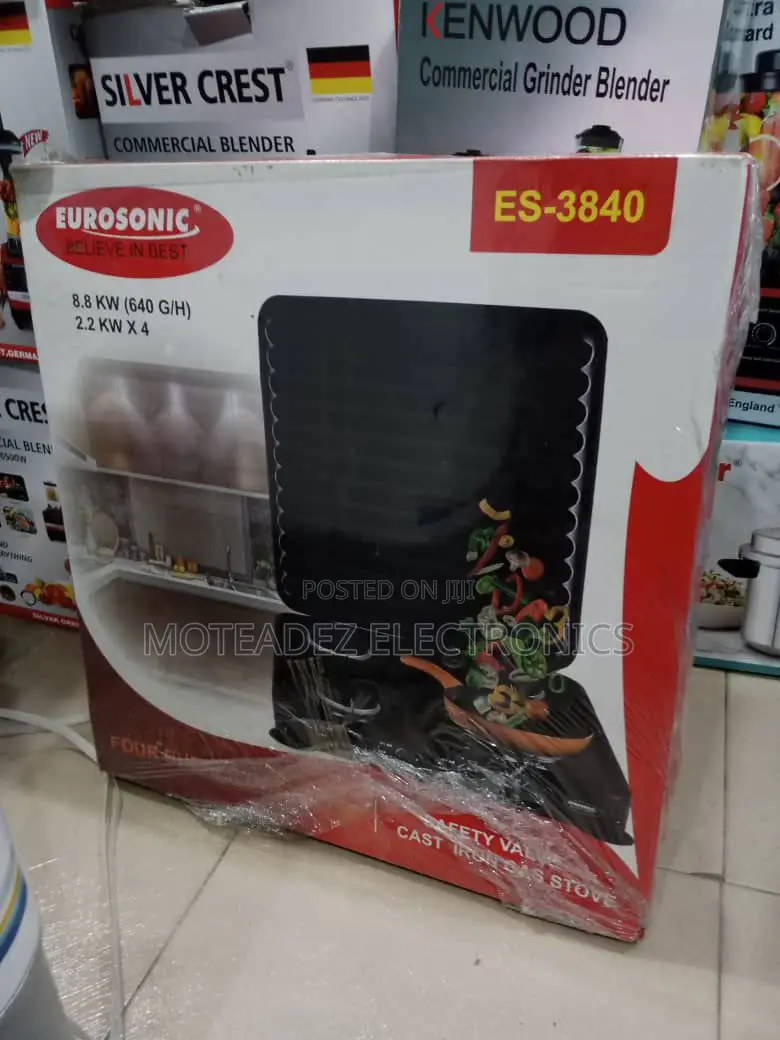 Eurosonic 4 Burner Auto Ignition Table Top Gas Cooker/Burner