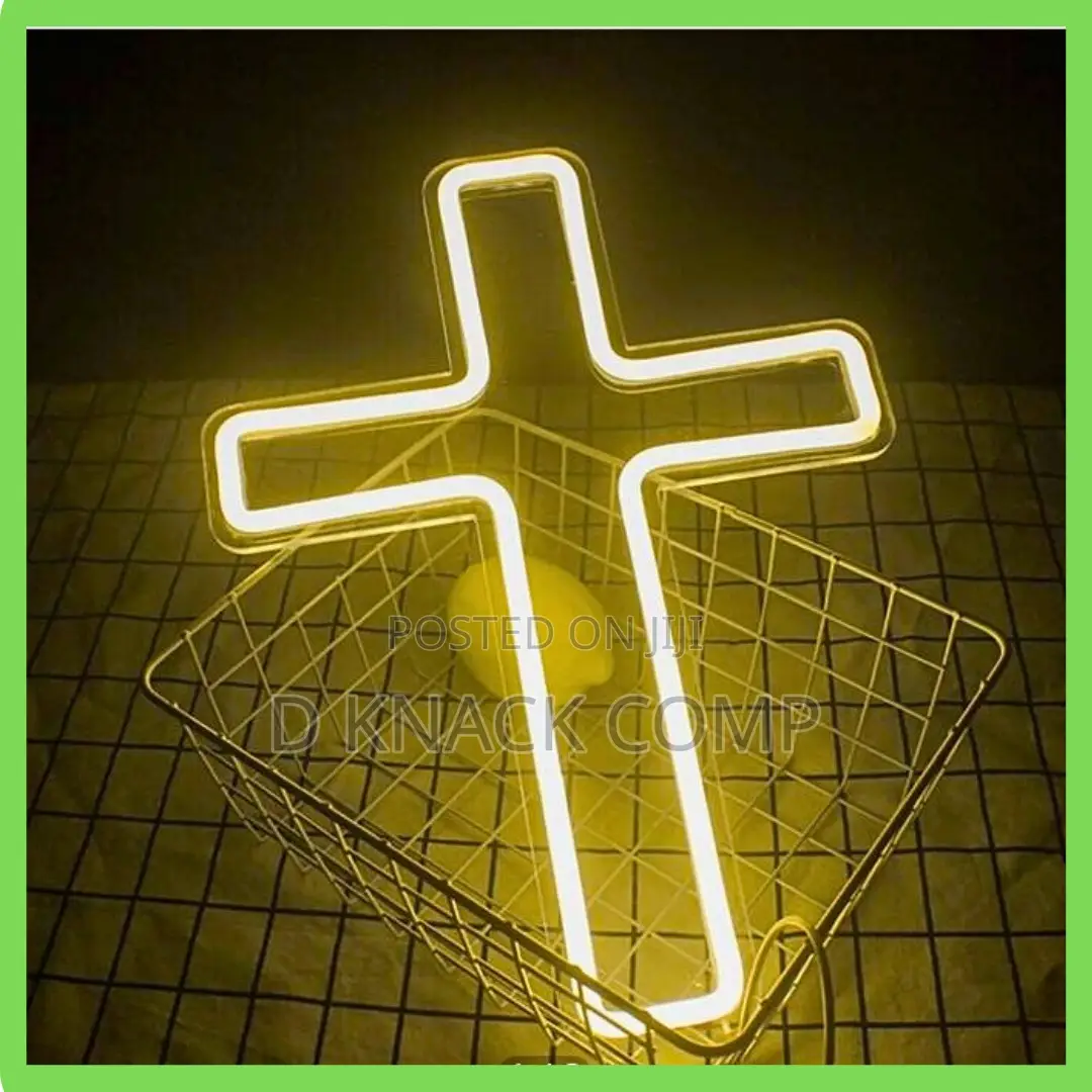 Jesus Cross Led Neon Light for Wall Decor Christening Day