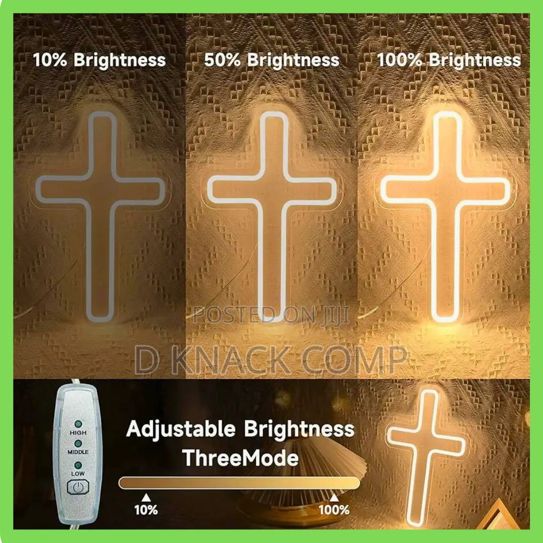 Jesus Cross Led Neon Light for Wall Decor Christening Day