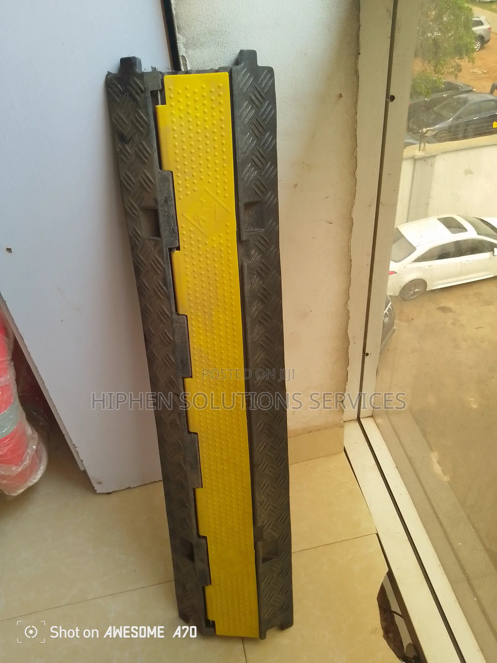 Traffic Wire Hose Ramp Cord Cover Yellow Black