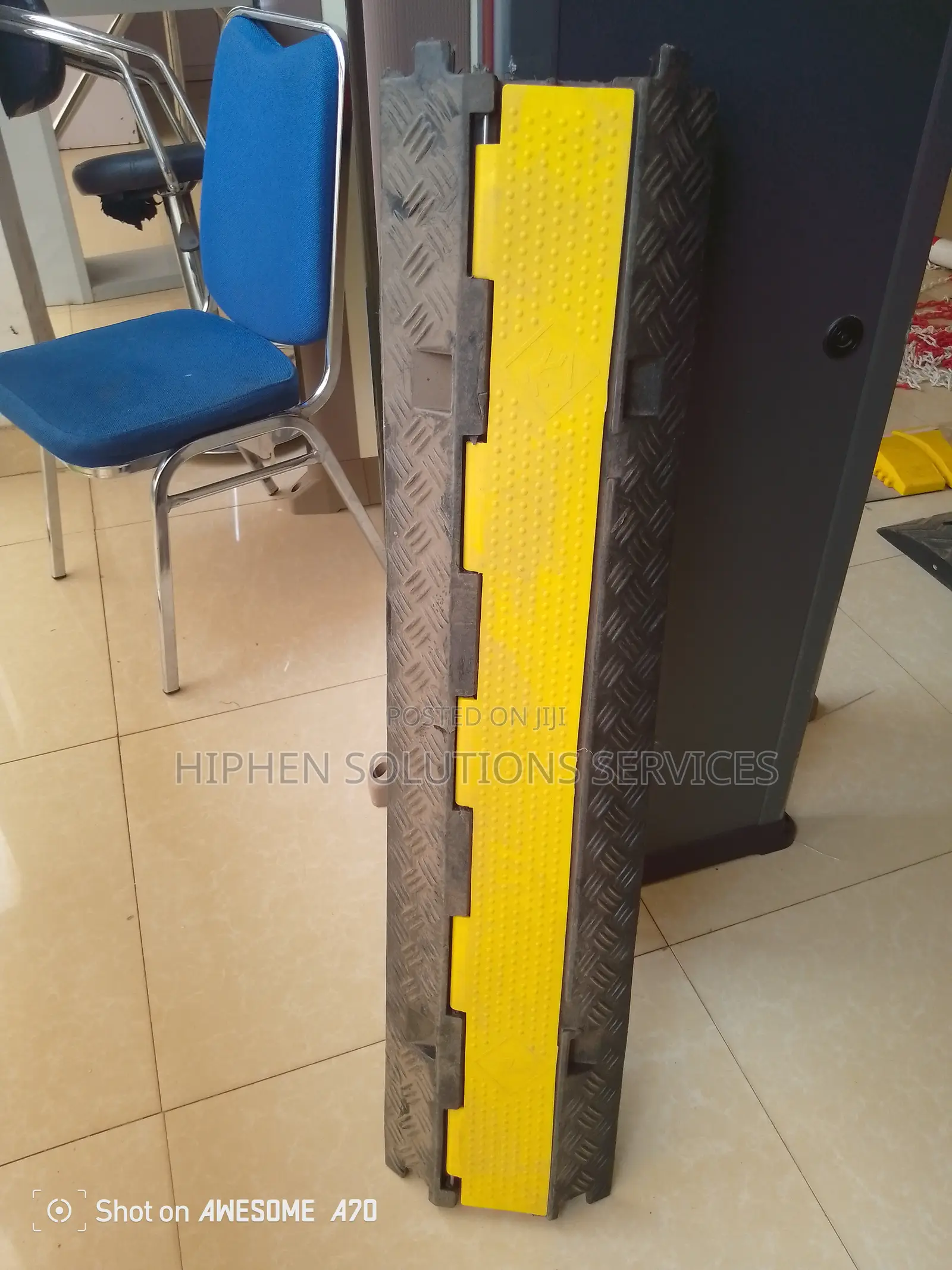Traffic Wire Hose Ramp Cord Cover Yellow Black