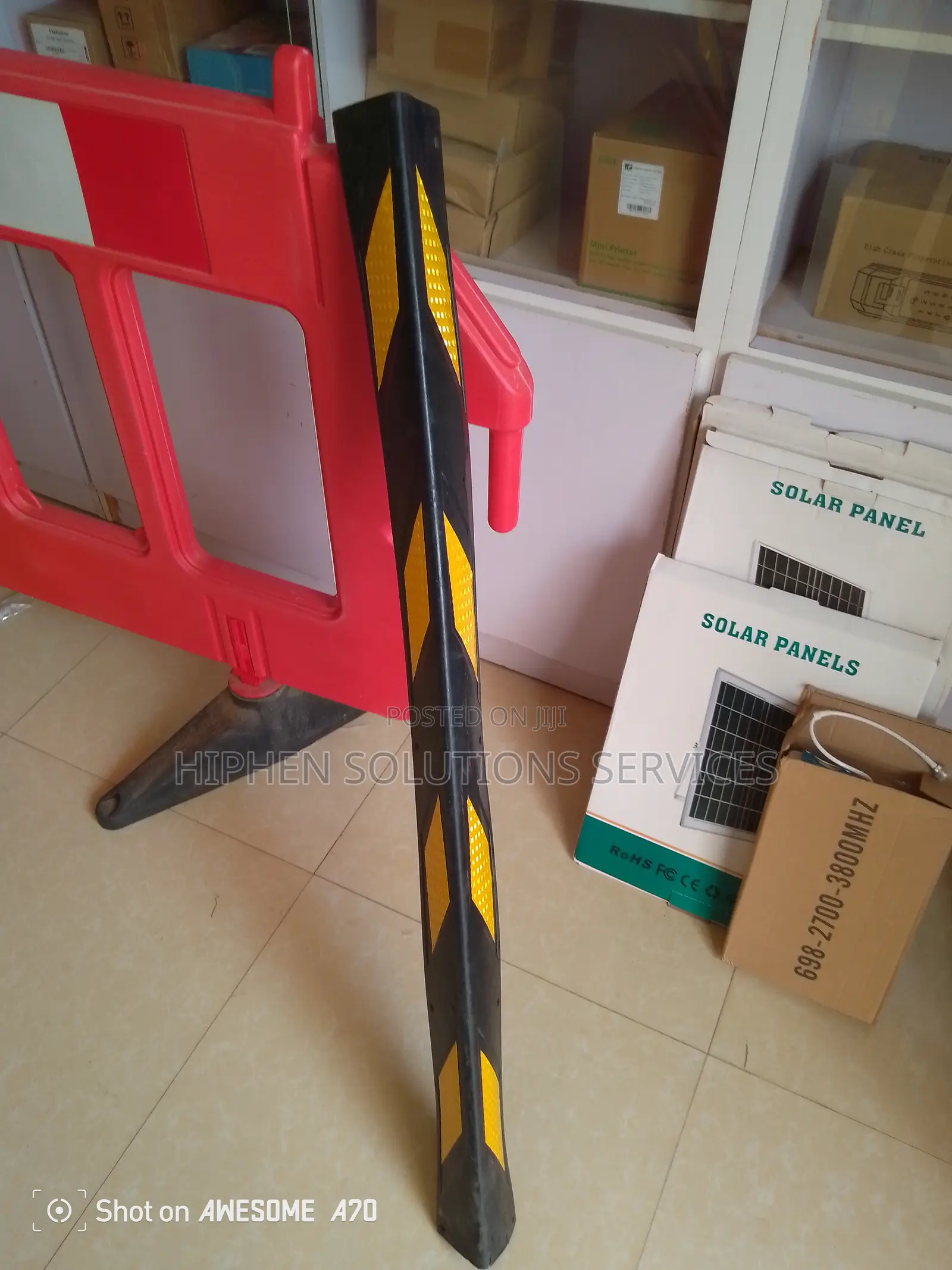 Reflective Yellow Strips For Parking Columns And Garage Wall