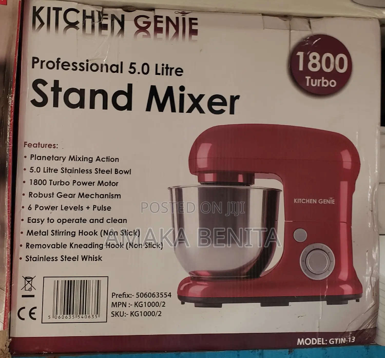 Kitchen Genie Stand Mixer 5ltrs