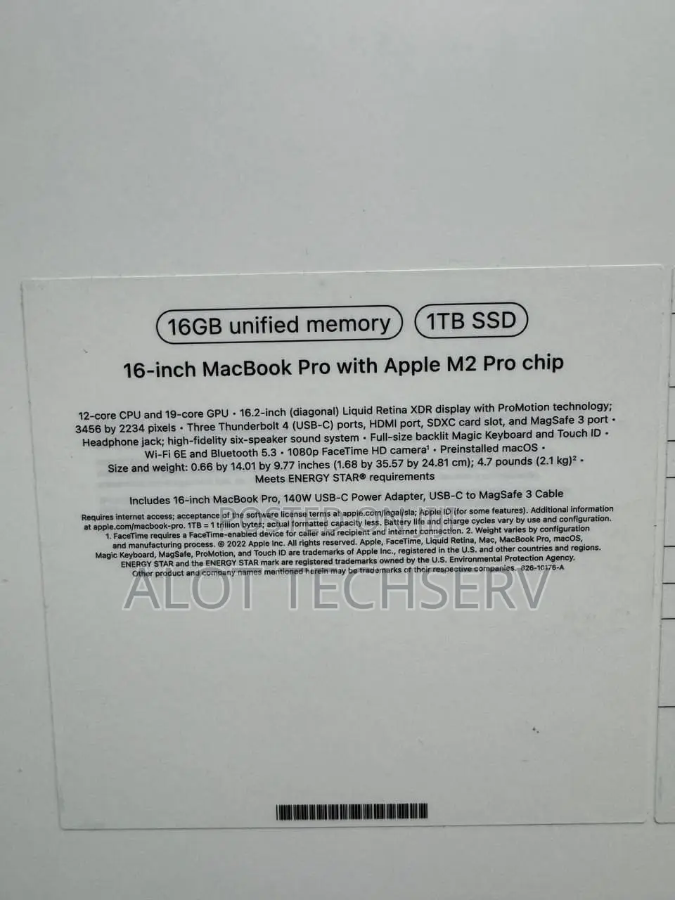 New Laptop Apple MacBook Pro 2023 M2 Max 14-Inch 16GB Apple M2 SSD 1T