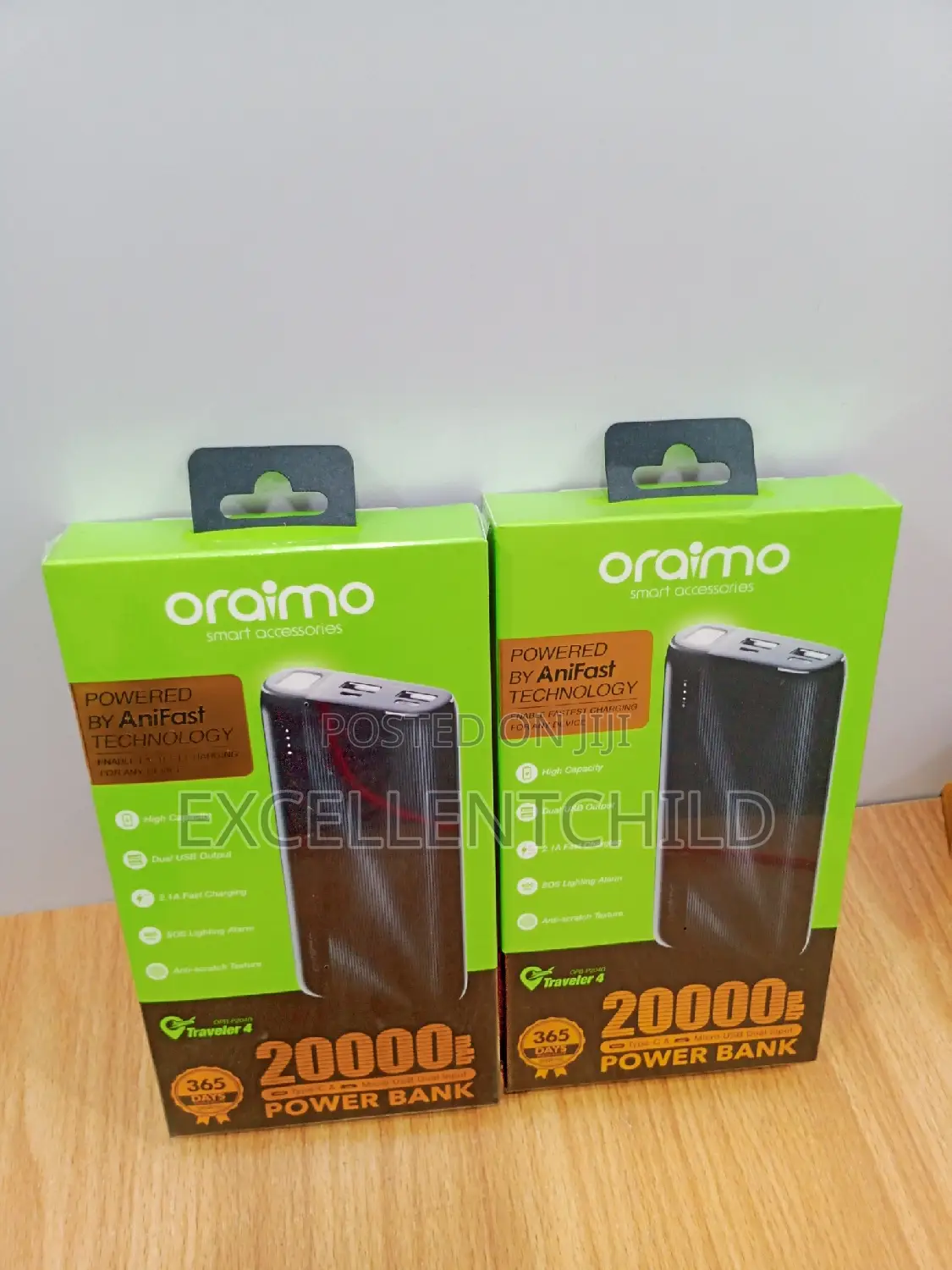 Oraimo 20,000 Mah Power Bank Enable Fastest Charging Device