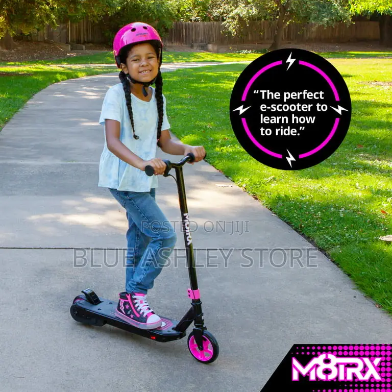 M8TRIX Blue 12V Electric Scooter for Kids Ages 6-12
