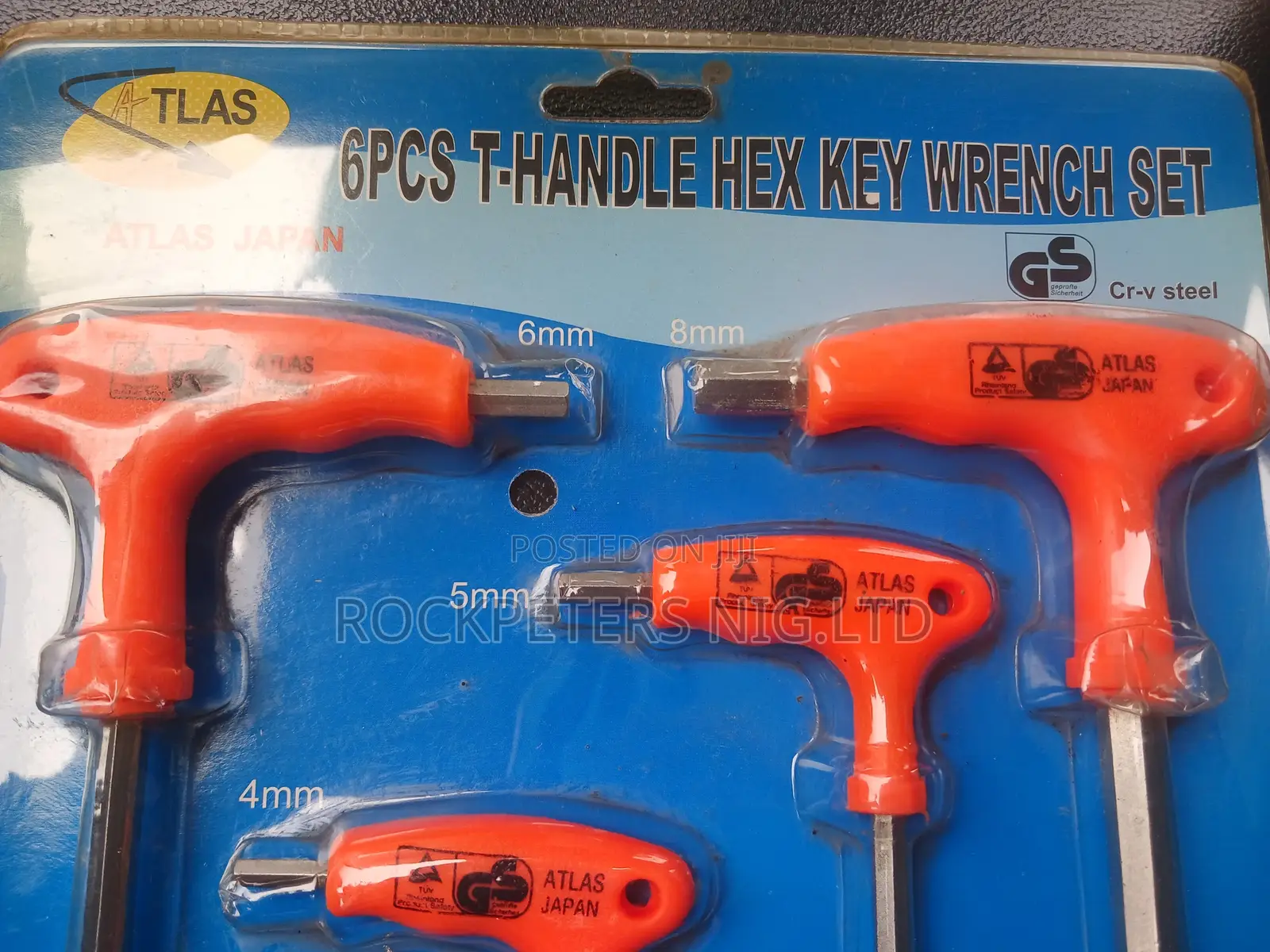 ATLAS 6pcs T-Handle Hex Key Wrench Set
