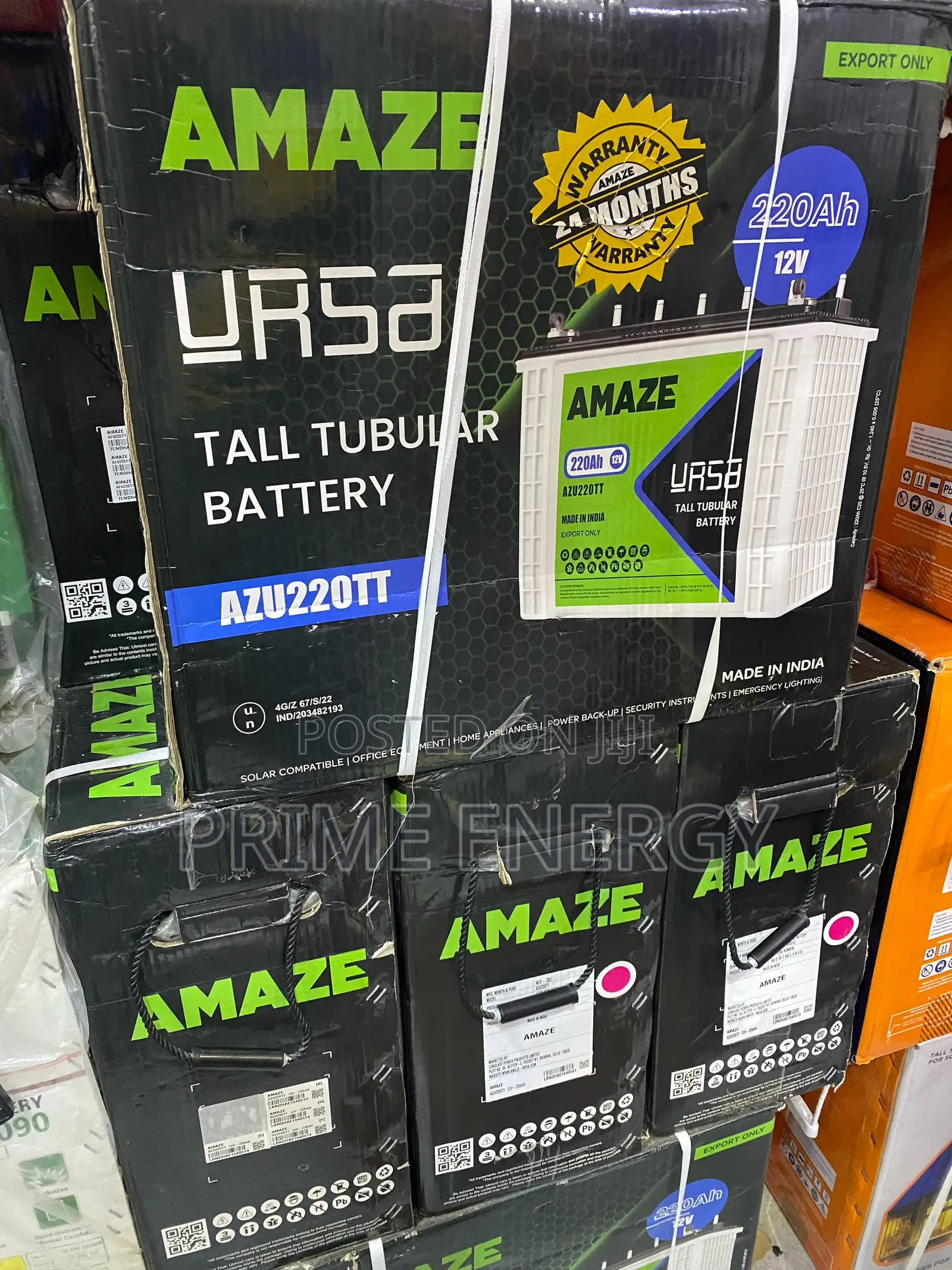 12v/220ah Amaze Tubular Battery