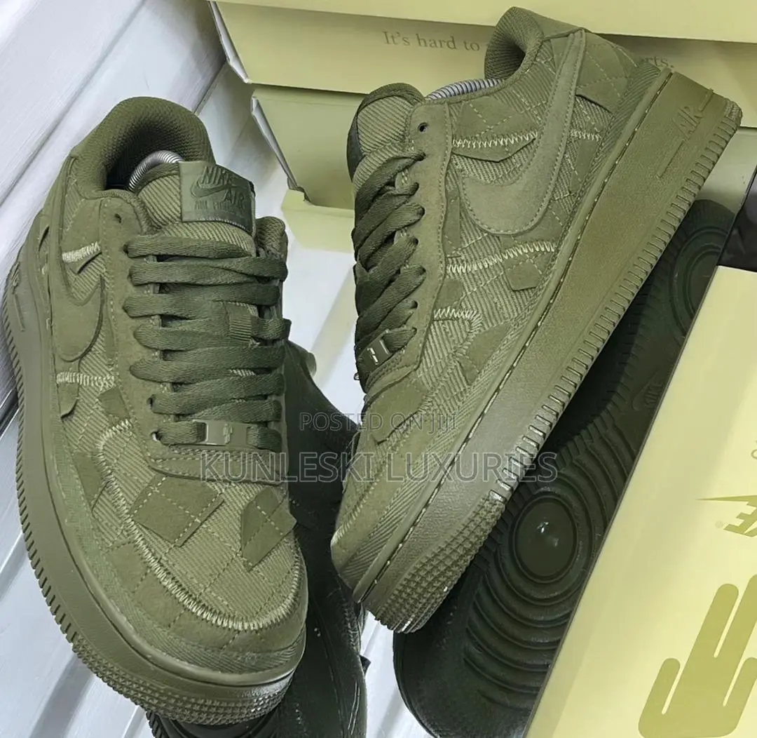 Nike Billie Eilish Air Force 1 Panneled Suede Sneakers