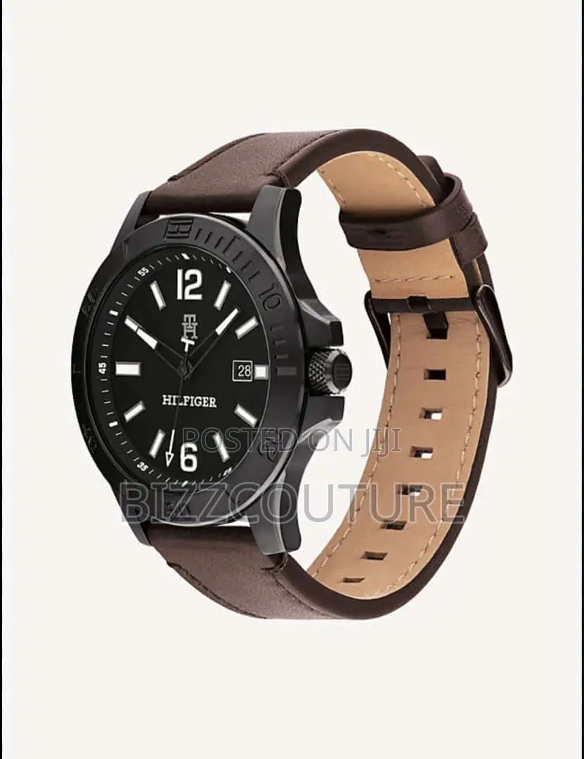 Original Hilfiger Brown Leather Strap Watch Is Available Now