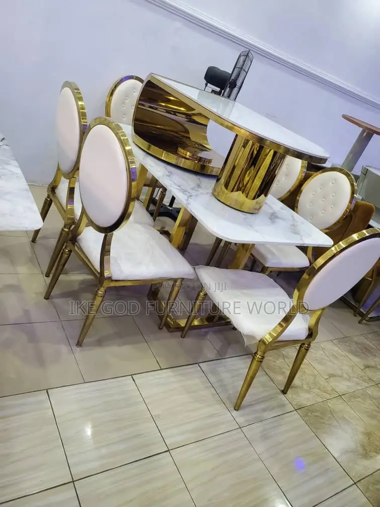 6seater Turkish Marble Contemporary Dining Table