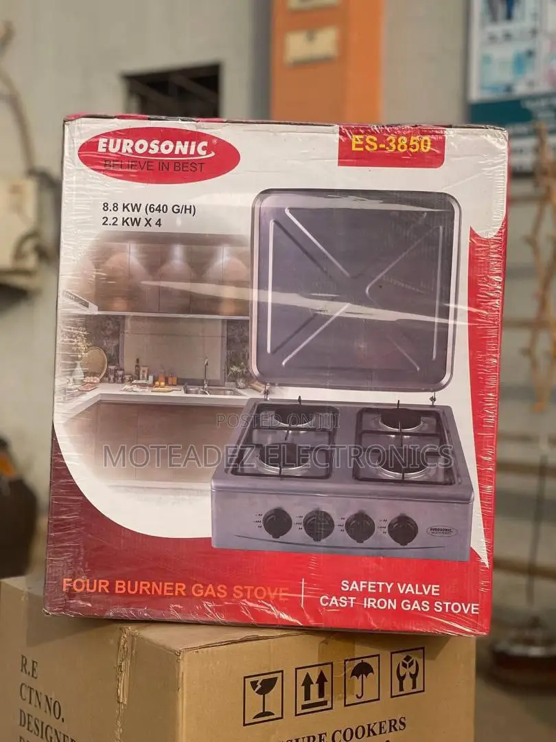 Eurosonic 4 Burner Table Top Auto Ignition Gas Cooker/Burner