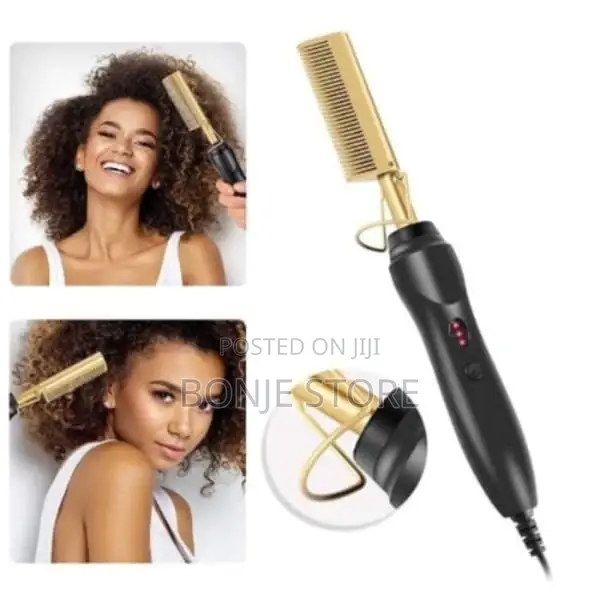 3in1 Electric Flat Iron Hot Comb Hair Straightener
