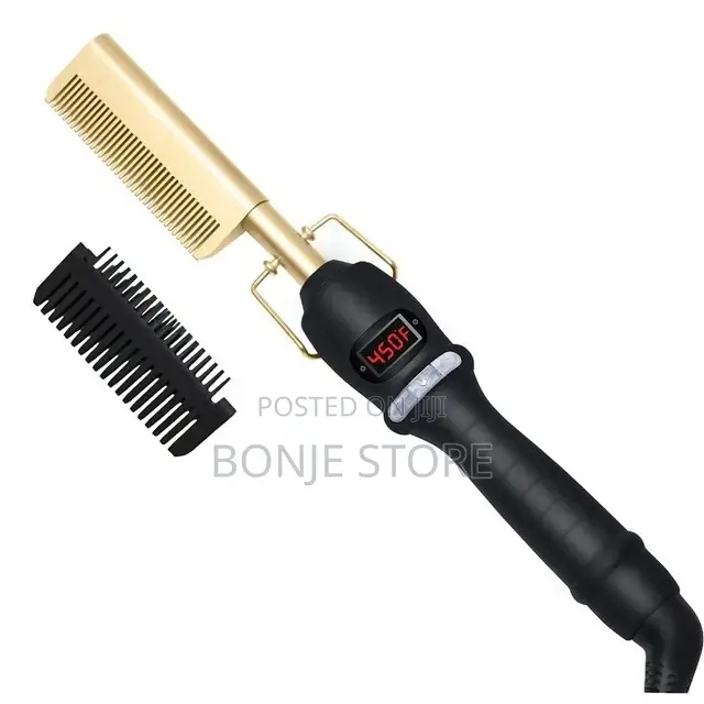3in1 Electric Flat Iron Hot Comb Hair Straightener